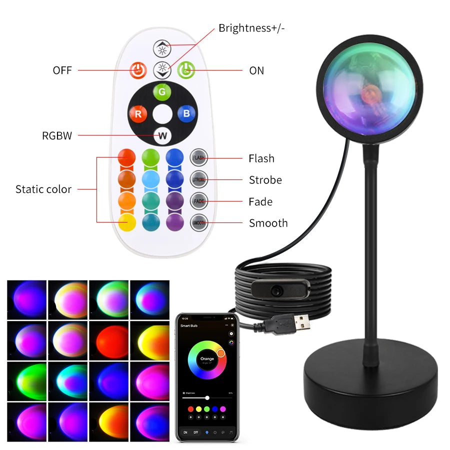 Colorful Sunset Glow Lamp
